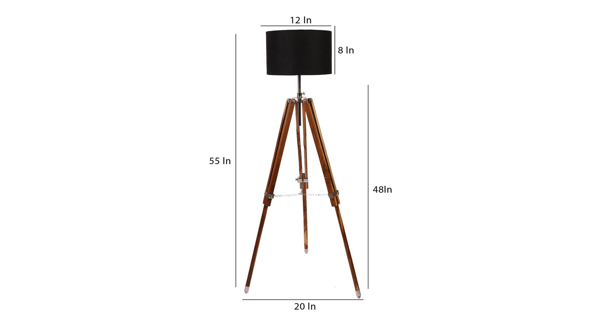 York Solid Wood Floor Lamp Urban Ladder