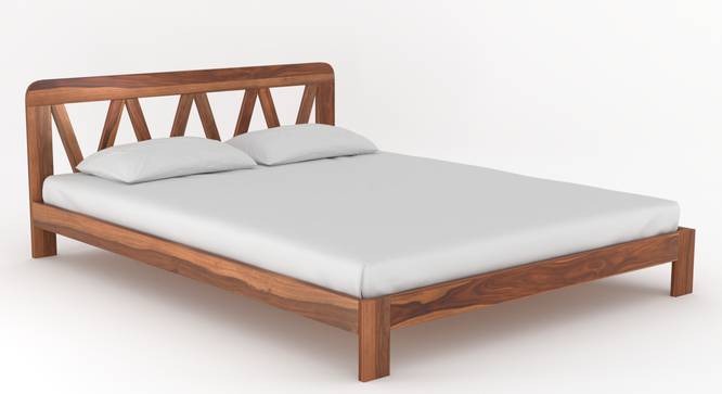 Carmel Non Storage Bed in Teak Finish (Teak Finish, King Bed Size) by Urban Ladder - - 