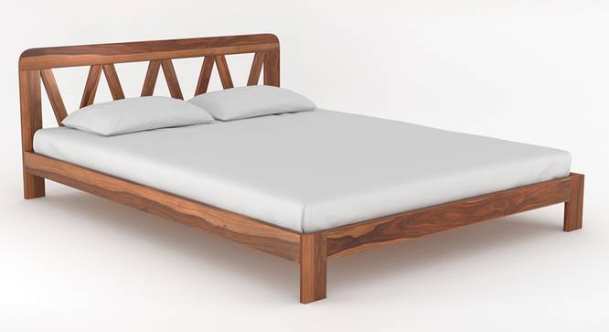 Carmel Non Storage Bed in Teak Finish (Teak Finish, Queen Bed Size) by Urban Ladder - - 