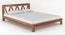 Carmel Non Storage Bed in Teak Finish (Teak Finish, Queen Bed Size) by Urban Ladder - - 