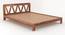 Carmel Non Storage Bed in Teak Finish (Teak Finish, Queen Bed Size) by Urban Ladder - - 