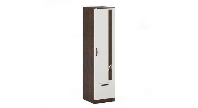 Andrie Single Door Wardrobe with one Drawer (Wenge & Frosty Finish) by Urban Ladder - Front View Design 1 - 846945