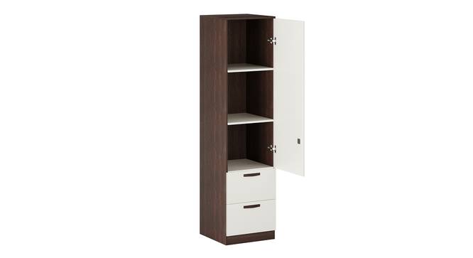 Andrie Single Door Wardrobe with Two Drawer (Wenge & Frosty Finish) by Urban Ladder - Front View Design 1 - 846947