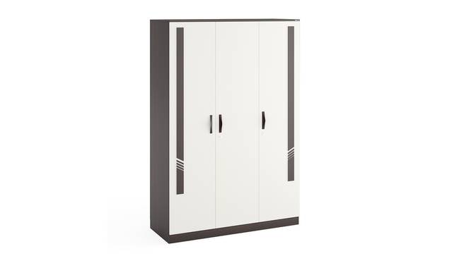 Andrie 3 Door Wardrobe with Drawer (Wenge & Frosty Finish) by Urban Ladder - Front View Design 1 - 846948