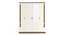 Andrie 4 Door Wardrobe with Mirror & Drawer (Walnut & Frosty Finish) by Urban Ladder - Front View Design 1 - 846949