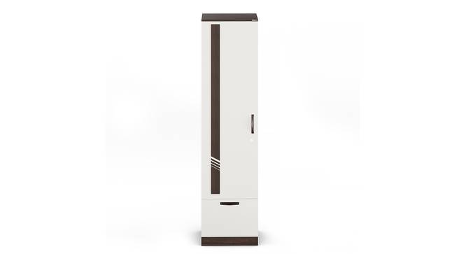 Andrie Single Door Wardrobe with one Drawer (Wenge & Frosty Finish) by Urban Ladder - Design 1 Side View - 846956