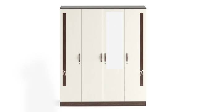 Andrie 4 Door Wardrobe with Mirror & Drawer (Wenge & Frosty Finish) by Urban Ladder - Design 1 Side View - 846961