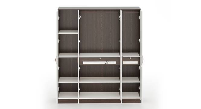 Andrie 4 Door Wardrobe with Drawer (Wenge & Frosty Finish) by Urban Ladder - Design 1 Side View - 846963