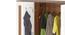Andrie 4 Door Wardrobe with Mirror & Drawer (Walnut & Frosty Finish) by Urban Ladder - Rear View Design 1 - 846981