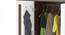 Andrie 4 Door Wardrobe with Mirror & Drawer (Wenge & Frosty Finish) by Urban Ladder - Ground View Design 1 - 846992
