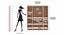 Andrie 4 Door Wardrobe with Mirror & Drawer (Walnut & Frosty Finish) by Urban Ladder - Design 1 Dimension - 847001