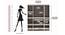 Andrie 4 Door Wardrobe with Mirror & Drawer (Wenge & Frosty Finish) by Urban Ladder - Design 1 Dimension - 847002