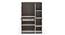 Andrie 3 Door Wardrobe with Mirror and Drawer (Wenge & Frosty Finish) by Urban Ladder - Ground View Design 1 - 847022