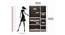 Andrie 3 Door Wardrobe with Drawer (Wenge & Frosty Finish) by Urban Ladder - Ground View Design 1 - 847031