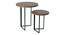 Walnut Hues Nested Table (Matte Finish) by Urban Ladder - Design 1 Side View - 847090