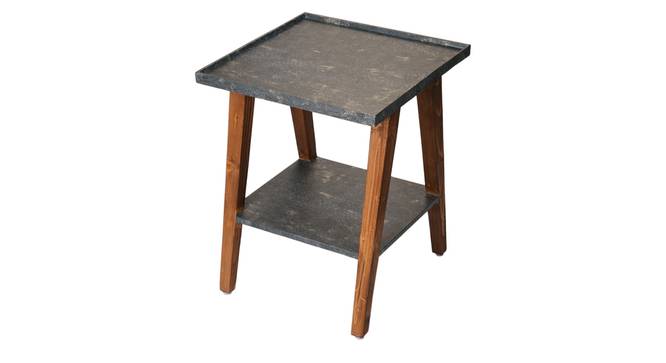 Transcendent Tinge Dark Blue  Side Table (Matte Finish) by Urban Ladder - Design 1 Side View - 847094