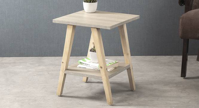 Pine Hues Side Table (Matte Finish) by Urban Ladder - Front View Design 1 - 847147