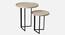 Transcendent Tinge Light Gold Nested Table (Matte Finish) by Urban Ladder - Design 1 Side View - 847182