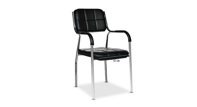 Indus Visitor Chair- Black (Black) by Urban Ladder - Front View Design 1 - 847229