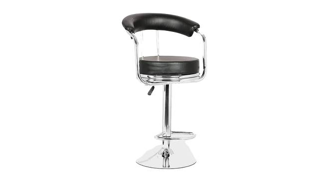 Stanley Bar Stool - Black Brown (Chrome Finish) by Urban Ladder - Front View Design 1 - 847252