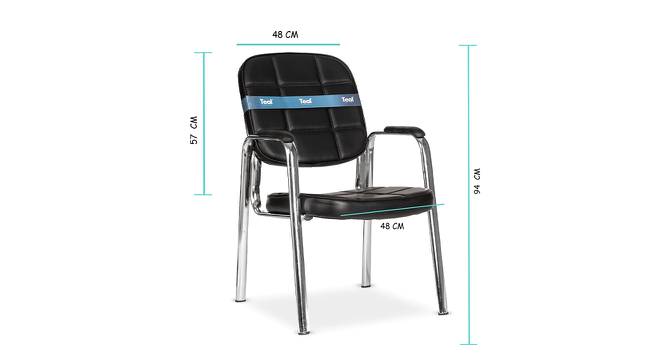 Brio Visitor Chair- Black (Black) by Urban Ladder - Design 1 Side View - 847253