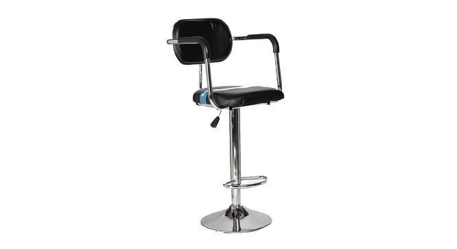 Morgan Bar Stool - Black Brown (Chrome Finish) by Urban Ladder - Front View Design 1 - 847264