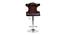 Shillong Bar Stool - Black Brown (Chrome Finish) by Urban Ladder - Design 1 Side View - 847267