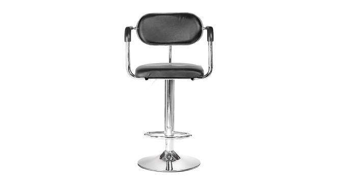 Morgan Bar Stool - Black Brown (Chrome Finish) by Urban Ladder - Design 1 Side View - 847269