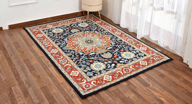 Reden Orange Wool Carpet (Orange, 6 x 9 Feet Carpet Size) by Urban Ladder - Front View Design 1 - 847412