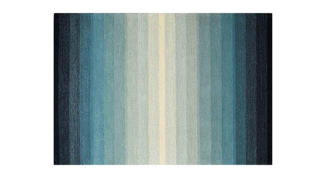 Savoy Blue Wool Carpet (Blue, 3 x 5 Feet Carpet Size) by Urban Ladder - Design 1 Side View - 847437