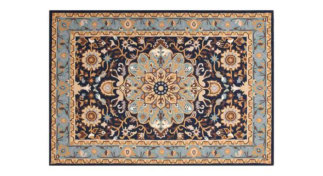 Ormond Blue Wool Carpet (Blue, 5 x 7 Feet Carpet Size) by Urban Ladder - Design 1 Side View - 847654