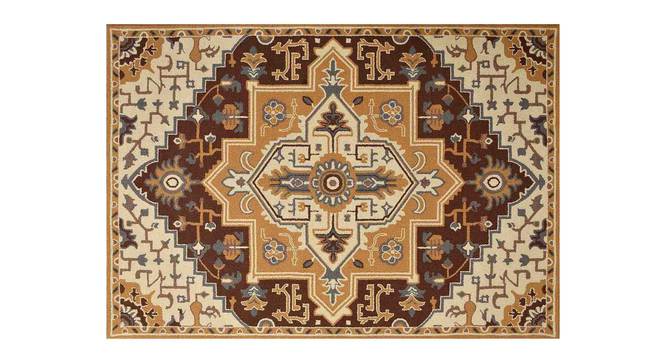 Abigail Gold Wool Carpet (Gold, 4 x 6 Feet Carpet Size) by Urban Ladder - Design 1 Side View - 847659
