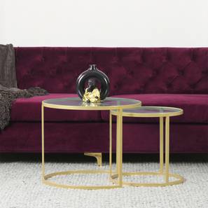 claymint Nelson Round Metal Coffee Table in Golden Finish-picture-18