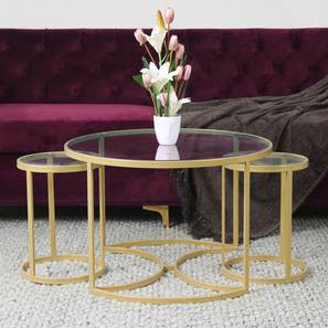 Nelson Round Metal Coffee Table in Golden Finish-image-37