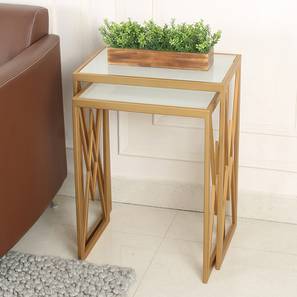 Metal Side And End Tables Design Valentino Metal Side Table in Golden