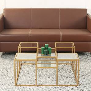claymint Valentino Square Metal Coffee Table in Golden Finish-picture-17