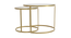 Nelson Nesting Set of 2 Coffee Table - 1-93-1-1 (Golden Finish) by Urban Ladder - Front View Design 1 - 847822