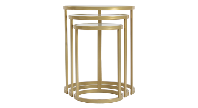 Nelson Nesting Side Table Set of 3 - 1-93-1-3 (Golden Finish) by Urban Ladder - Front View Design 1 - 847823