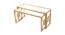 Valentino Clear Glass Nesting Coffee Table in Dark Gold Finish - 1-96-1-15 (Golden Finish) by Urban Ladder - Front View Design 1 - 847825