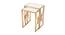 Valentino Frosted Glass Nesting Side Table in Dark Gold Finish - 1-96-1-14 (Golden Finish) by Urban Ladder - Front View Design 1 - 847828