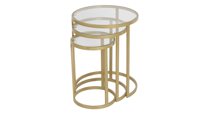 Nelson Nesting Side Table Set of 3 - 1-93-1-3 (Golden Finish) by Urban Ladder - Design 1 Side View - 847835
