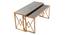 Valentino Black Glass Nesting Coffee Table in Dark Gold Finish - 1-96-1-16 (Golden Finish) by Urban Ladder - Design 1 Side View - 847838