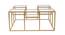 Valentino Clear Glass Bunching Coffee Table in Dark Gold Finish - 1-96-1-6 (Golden Finish) by Urban Ladder - Design 1 Side View - 847842