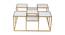 Valentino Glass Mirror Bunching Coffee Table in Dark Gold Finish - 1-96-1-8 (Golden Finish) by Urban Ladder - Design 1 Side View - 847844