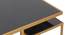 Valentino Black Glass Nesting Coffee Table in Dark Gold Finish - 1-96-1-10 (Golden Finish) by Urban Ladder - Ground View Design 1 - 847858