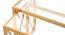 Valentino Clear Glass Nesting Coffee Table in Dark Gold Finish - 1-96-1-15 (Golden Finish) by Urban Ladder - Rear View Design 1 - 847860