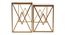 Valentino Frosted Glass Nesting Coffee Table in Dark Gold Finish - 1-96-1-17 (Golden Finish) by Urban Ladder - Rear View Design 1 - 847862