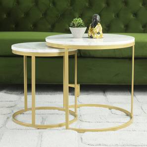Nelson Round Metal Coffee Table in Golden Finish-image-41
