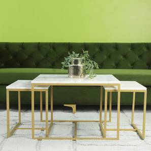 Vmi Livingroom Design Stendal Square Metal Coffee Table in Golden Finish