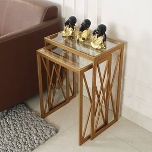 claymint Valentino Metal Side Table in Golden Finish-picture-11